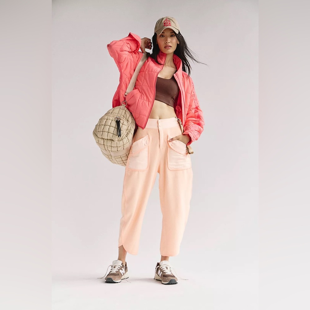 NWT TIMKO Pants In Peach Combo